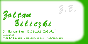 zoltan biliczki business card